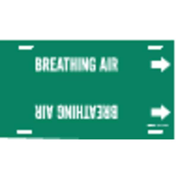 Brady Pipe Marker, Breathing Air, Gn, 8to9-7/8 In - 4167-G
