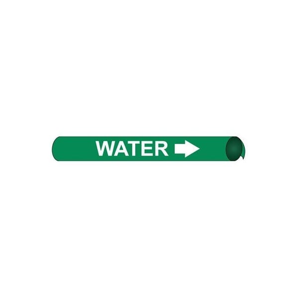 Nmc Pipemarker Strap-On, Water W/G, Fits 6"- - F4113