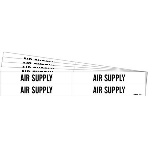Brady Pipe Marker, Black, Air Supply, PK5, 7011-4-PK - 7011-4-PK