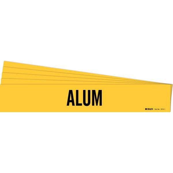 Brady Pipe Marker, Adhesive, Black, Alum, PK5, 7013-1-PK - 7013-1-PK