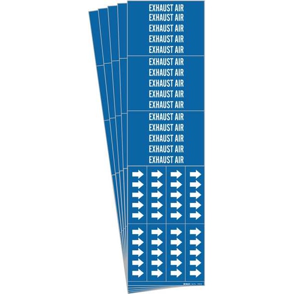 Brady Pipe Marker, White, Exhaust Air, PK5, 7100-3C-PK - 7100-3C-PK