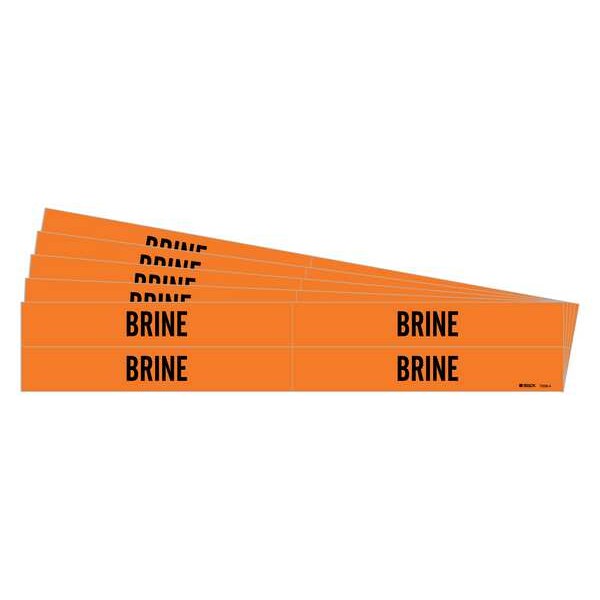 Brady Pipe Marker, Adhesive, 1-1/8"H, 7"W, PK5, 7336-4-PK - 7336-4-PK