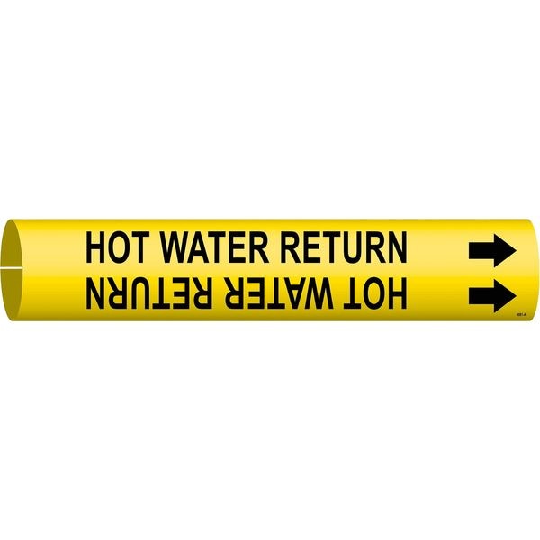 Brady Pipe Mrkr, Hot Water Return, 3/4to1-3/8 In, 4081-A - 4081-A