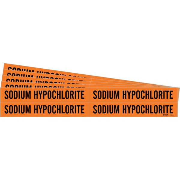 Brady Pipe Marker, Sodium Hypochlorite, PK5, 7408-4-PK - 7408-4-PK