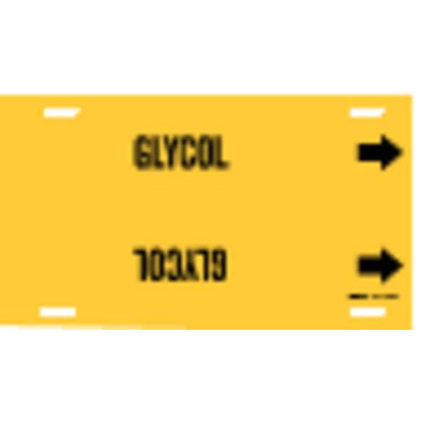 Brady Pipe Marker, Glycol, Yellow, 10 to 15 In - 4068-H