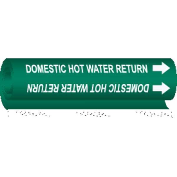 Brady Pipe Marker, Domestic Hot Water Return, 5816-II - 5816-II