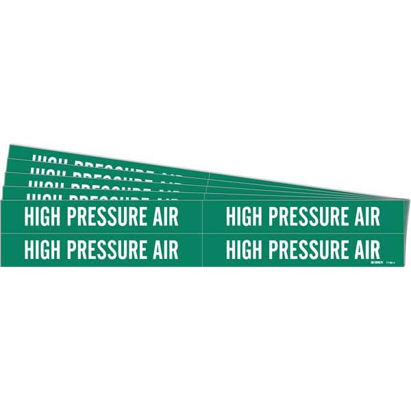 Brady Pipe Marker, White, High Pressure Air, PK5, 7136-4-PK - 7136-4-PK