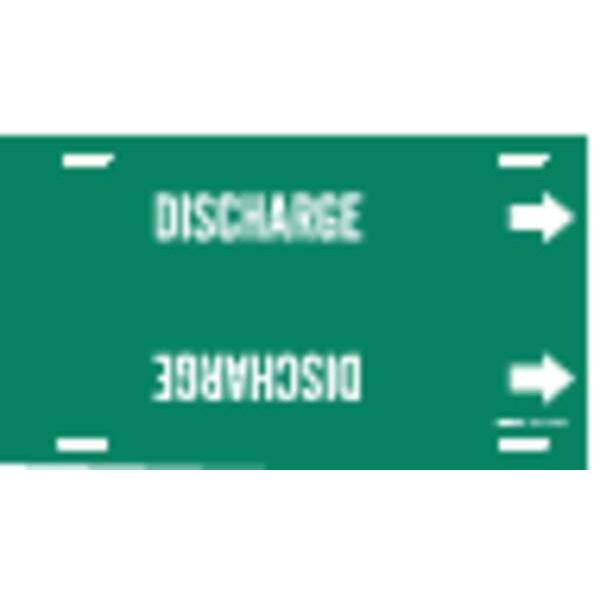 Brady Pipe Marker, Discharge, Grn, 8 to 9-7/8 In - 4175-G