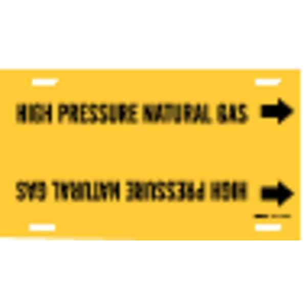 Brady Pipe Marker, High Pressure Natural Gas, Y, 4194-H - 4194-H