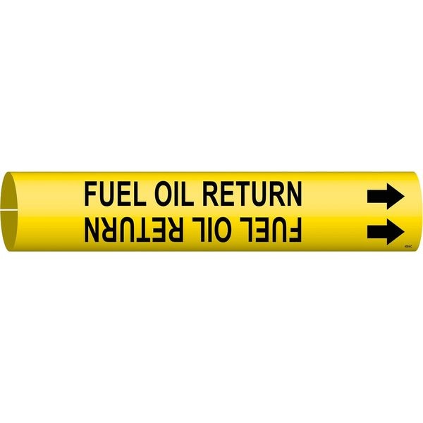 Brady Pipe Mrkr, Fuel Oil Return, 2-1/2to3-7/8In - 4064-C