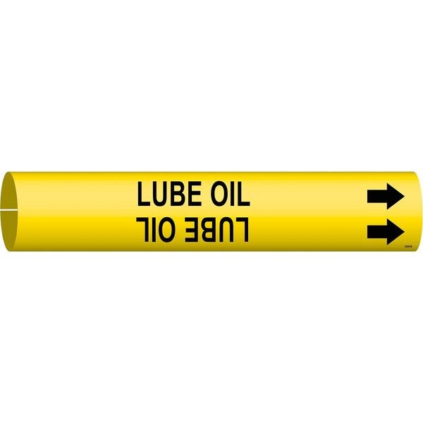 Brady Pipe Marker, Lube Oil, Y, 1-1/2 to2-3/8 In - 4244-B