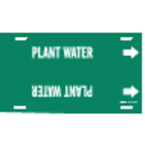 Brady Pipe Marker, Plant Water, Grn, 10 to 15 In - 4109-H