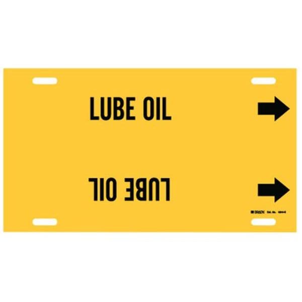 Brady Pipe Marker, Lube Oil, Yel, 8 to 9-7/8 In - 4244-G