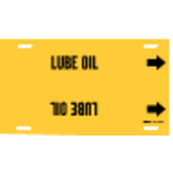 Brady Pipe Marker, Lube Oil, Yel, 8 to 9-7/8 In - 4244-G