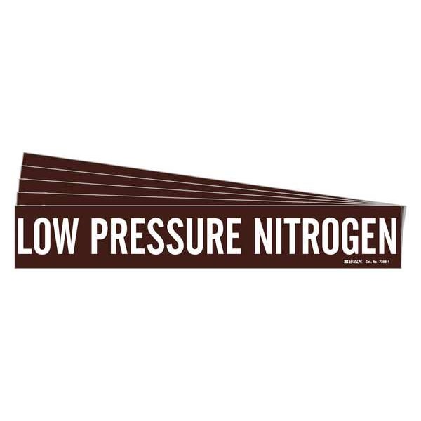 Brady Pipe Marker, Low Pressure Nitrogen, PK5, 7389-1-PK - 7389-1-PK
