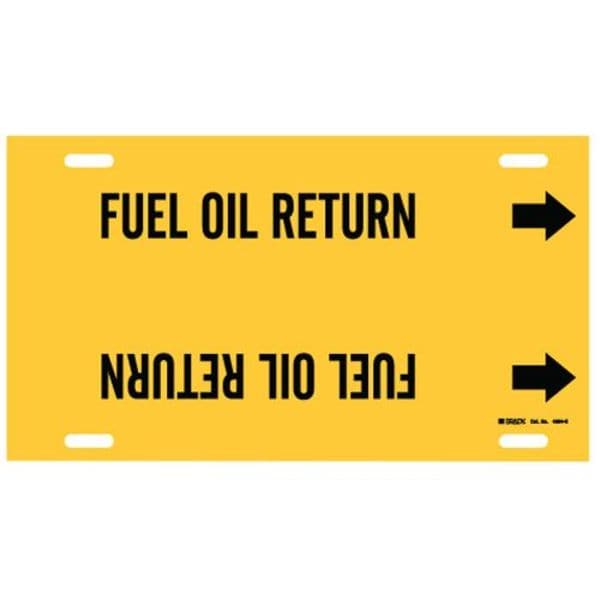 Brady Pipe Markr, Fuel Oil Return, Y, 8to9-7/8 In - 4064-G