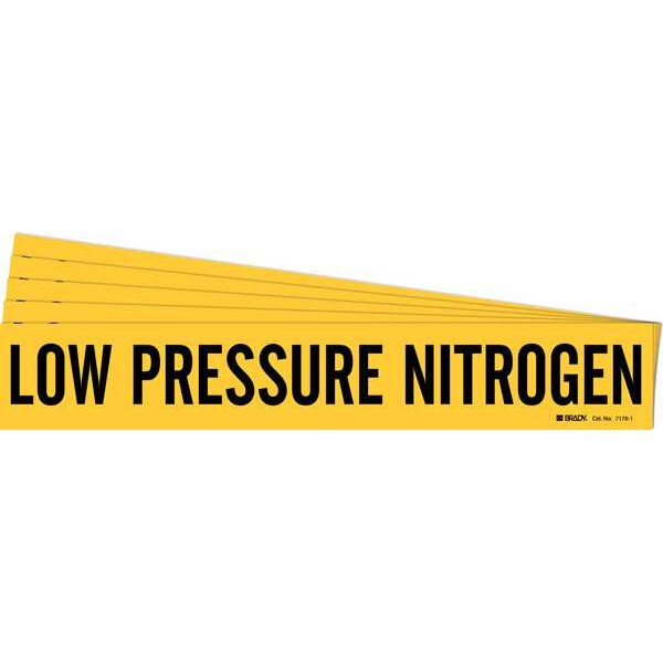 Brady Pipe Marker, Low Pressure Nitrogen, PK5, 7178-1-PK - 7178-1-PK