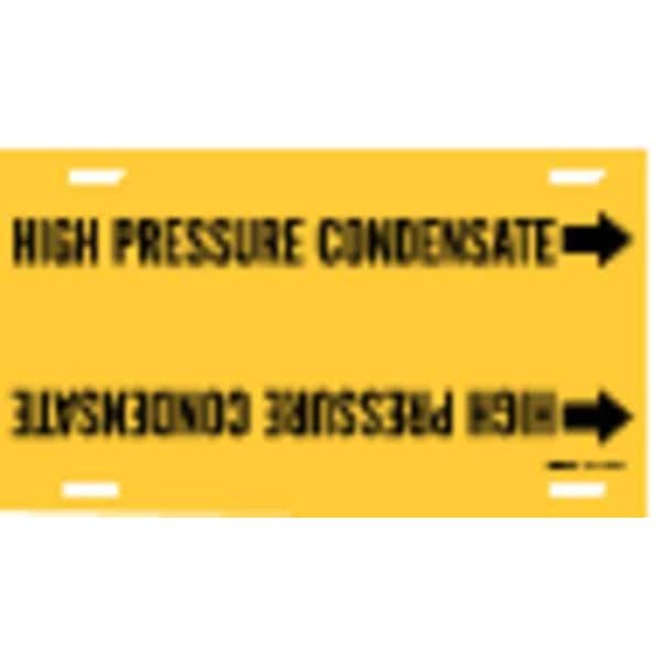 Brady Pipe Marker, High Pressure Condensate, Yel, 4076-F - 4076-F