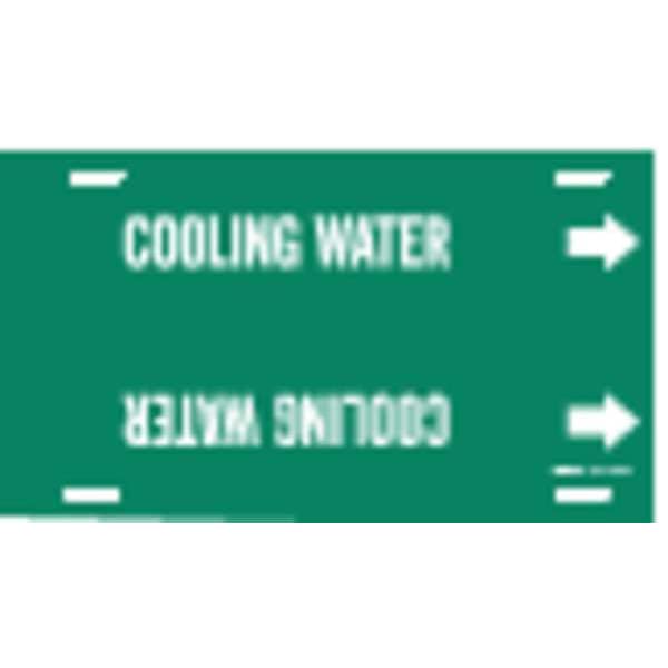 Brady Pipe Marker, Cooling Water, Gn, 8to9-7/8 In - 4042-G
