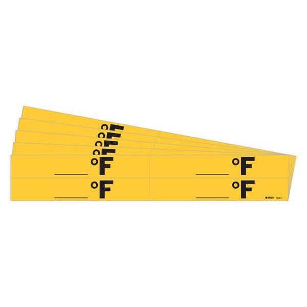 Brady Pipe Marker, Adhesive, Black, F, PK5, 7308-4-PK - 7308-4-PK