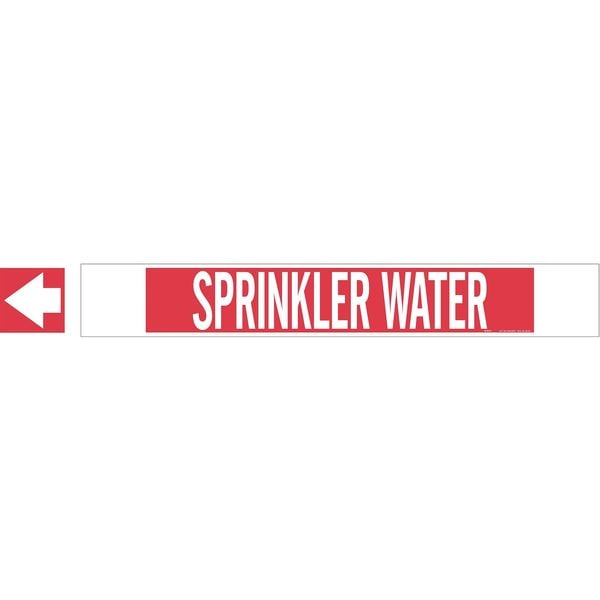 Brady Pipe Markr, Sprinkler Water, R, 8 In orGrtr - 5765-HPHV