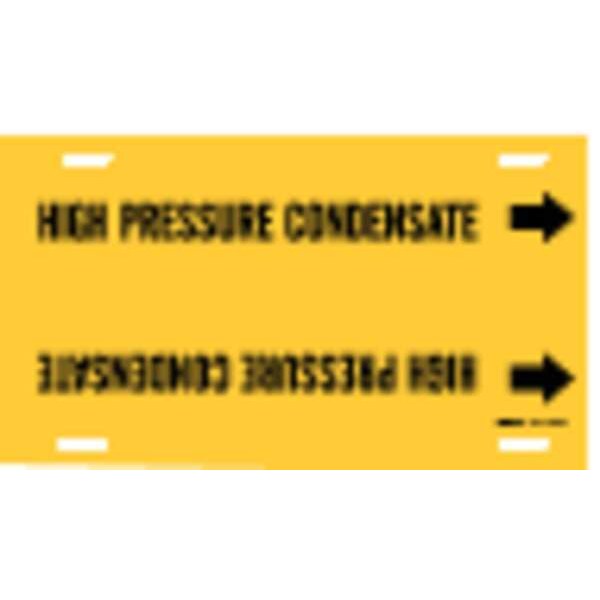 Brady Pipe Marker, High Pressure Condensate, Yel, 4076-G - 4076-G
