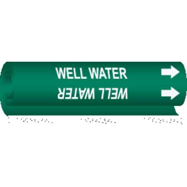 Brady Pipe Markr, Well Water, Gn, 2-1/2to7-7/8 In, 5790-II - 5790-II