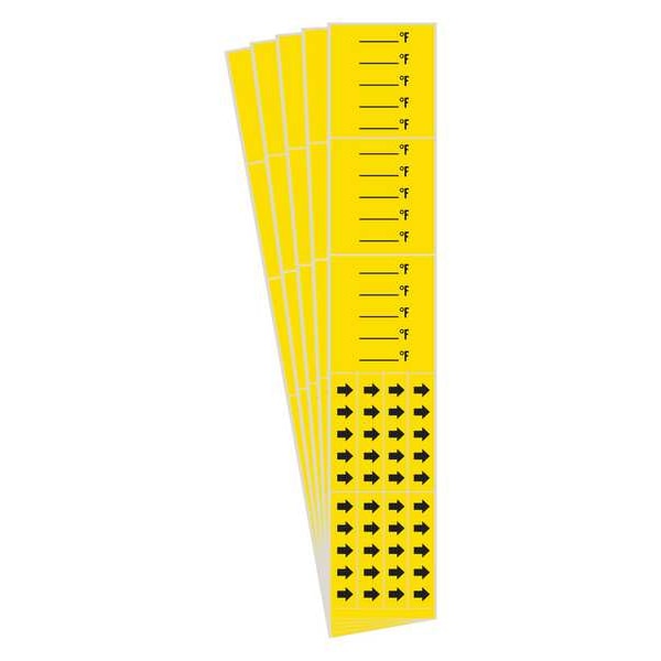 Brady Pipe Marker, Adhesive, Black, F, PK5, 7308-3C-PK - 7308-3C-PK