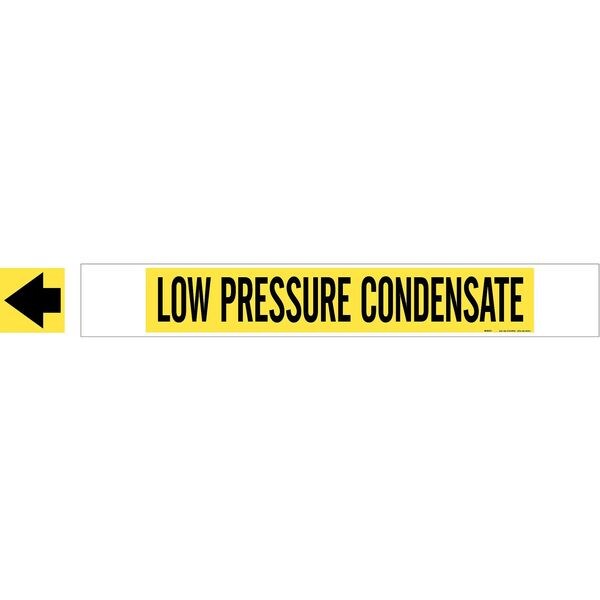 Brady Pipe Mrkr, Low Pressure Condensate, Yellow - 5719-HPHV