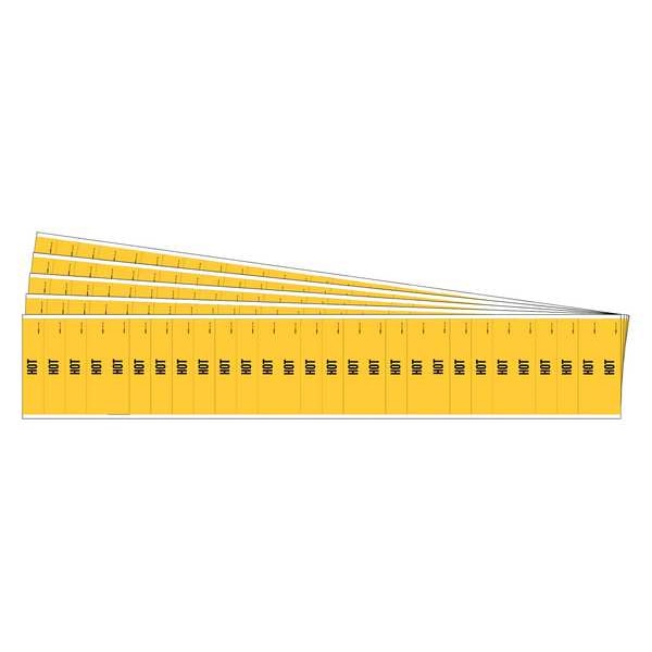 Brady Pipe Marker, Adhesive, Black, Hot, PK5, 91936-PK - 91936-PK