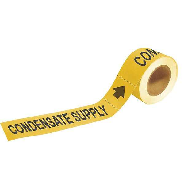 Brady Pipe Marker, Condensate Supply, 1 In.H - 20419