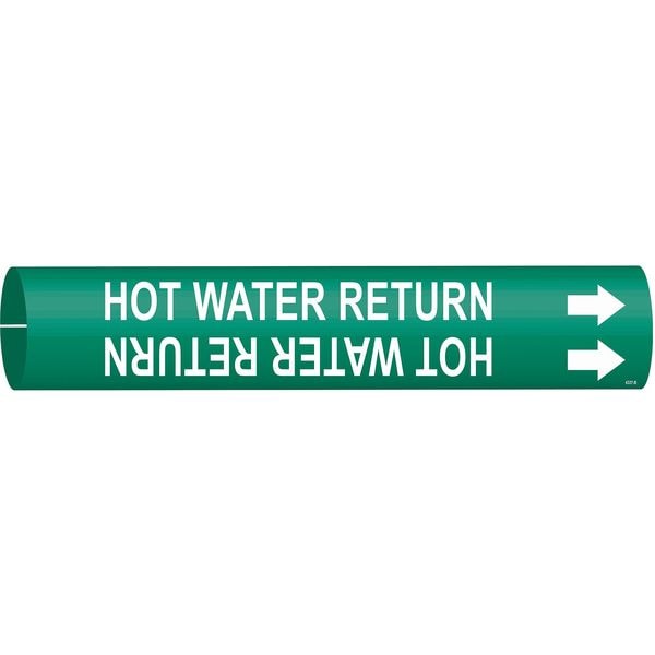 Brady Pipe Mrkr, Hot Water Return, 1-1/2 to2-3/8, 4337-B - 4337-B
