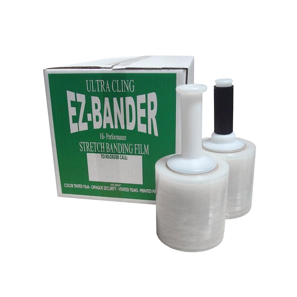 Western Plastics Film Stretch EZ Band 4"x150x600' Clear, PK12 - SBF71