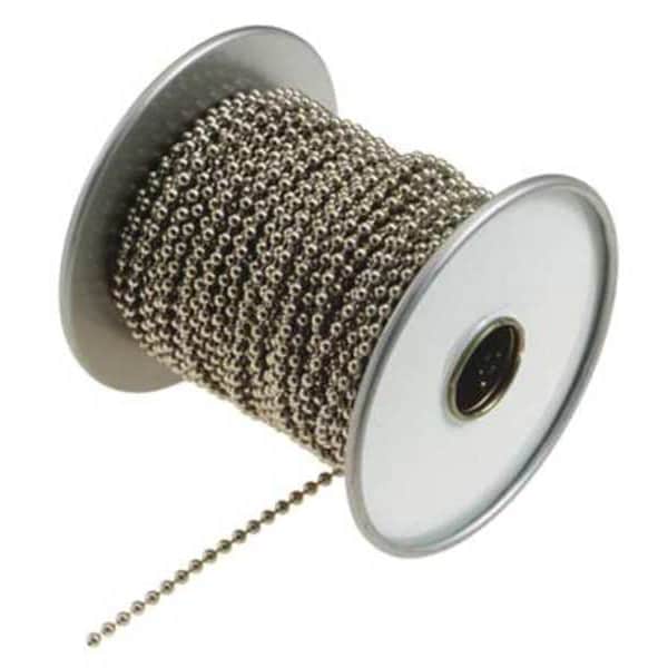 Lucky Line Bead Chain Sp, Sil, Np Stl, 100 ft. - 31700