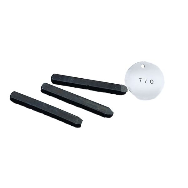 Young Bros Stamp Works Steel Stamps Set, 2-3/8" Shank L, Steel, 3271 - 03271