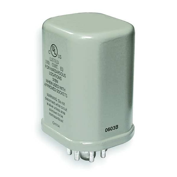 Relevador Hermeticamente Sellado de Dayton, 24V DC Voltios de Bobina, Octal, 8 Pines, DPDT - 1EGX8