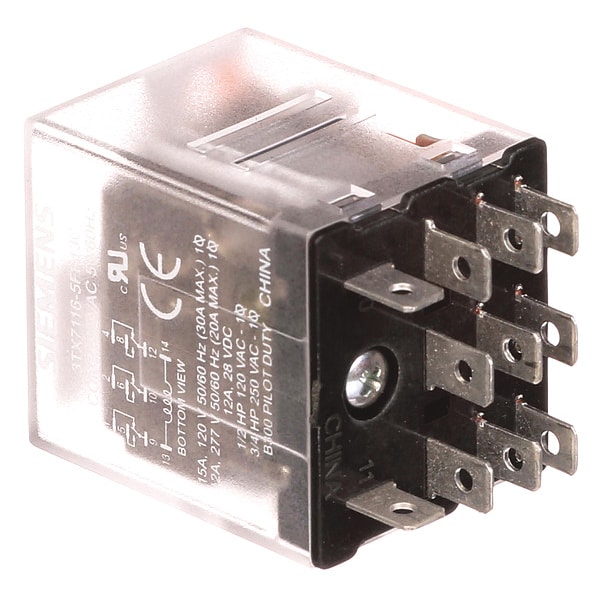 Siemens Plug-In Relay, 120V AC Coil Volts, Square, 11 Pin, 3PDT - 3TX7116-5FF13C

Relevador Enchufable Siemens, 120V AC Voltios en Bobina, Cuadrado, 11 Pines, 3PDT - 3TX7116-5FF13C