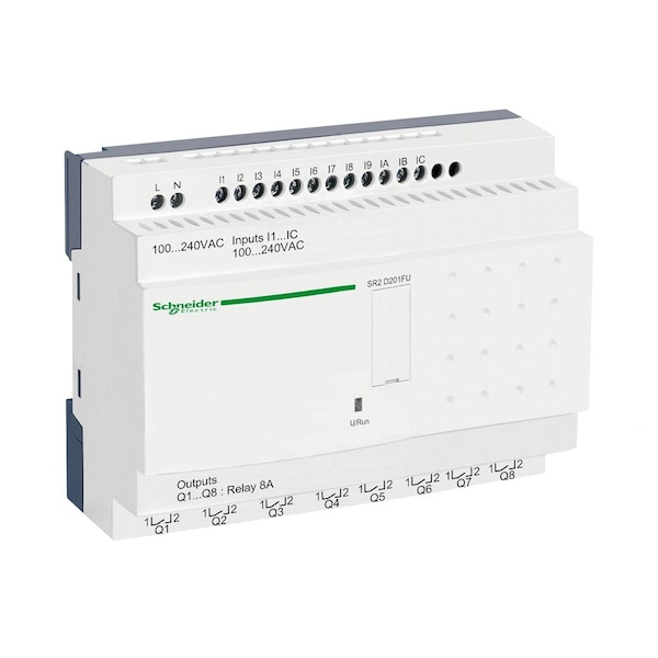 Relevador enchufable de Schneider Electric, Voltaje de bobina de 100 a 240VAC, sin salida de relevador - SR2D201FU