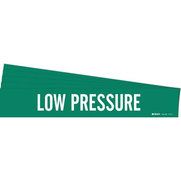 Brady Pipe Marker, White, Low Pressure, PK5, 7173-1-PK - 7173-1-PK