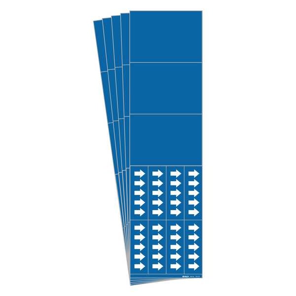 Brady Pipe Marker, Adhesive, White, No Legend, PK5, 7021-3C-PK - 7021-3C-PK