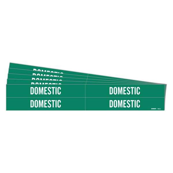 Brady Pipe Marker, Adhesive, White, Domestic, PK5, 7083-4-PK - 7083-4-PK