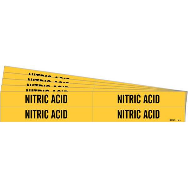 Brady Pipe Marker, Black, Nitric Acid, PK5, 7197-4-PK - 7197-4-PK
