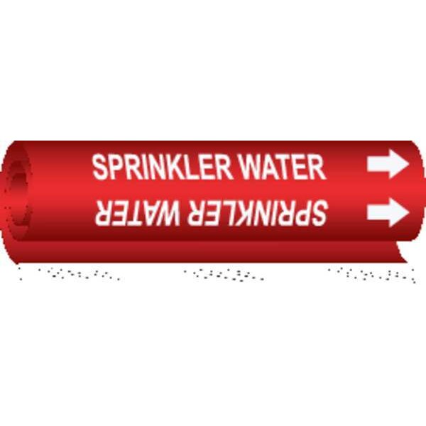 Brady Pipe Mrkr, Sprinkler Water, 1-1/2to2-3/8In, 5765-I - 5765-I
