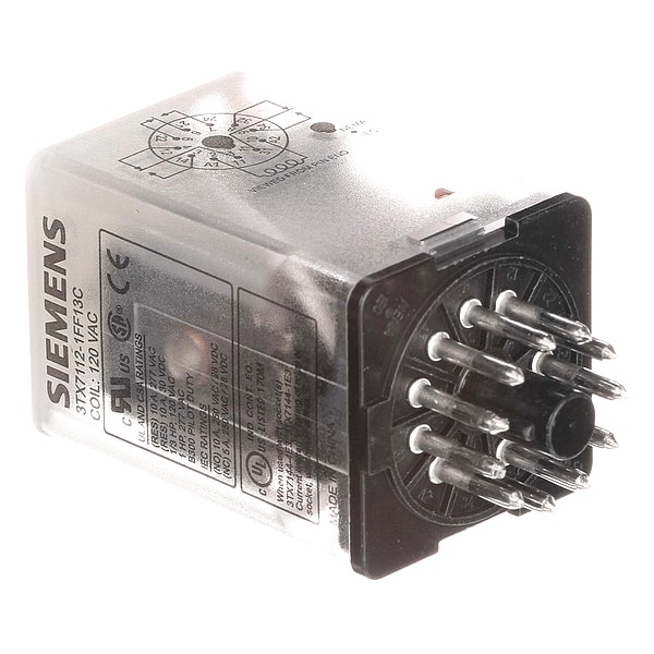 Relevador enchufable de Siemens, 24V AC Coil Volts, Octal, 8 Pines, DPDT - 3TX7112-1DC03C
