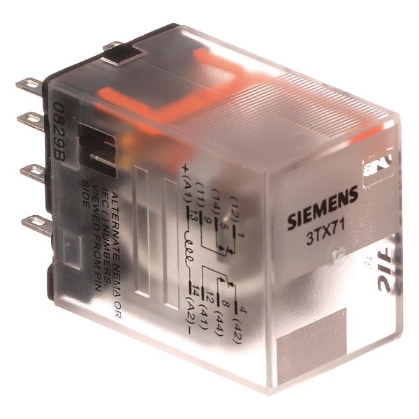 Siemens Relé de Enchufe, 24V DC Voltaje de Bobina, Cuadrado, 8 Pines, DPDT - 3TX7111-3DC03C