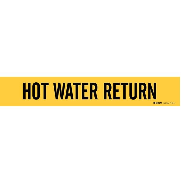 Brady Pipe Mrkr, Hot Water Return, 2-1/2 to7-7/8, 7148-1 - 7148-1