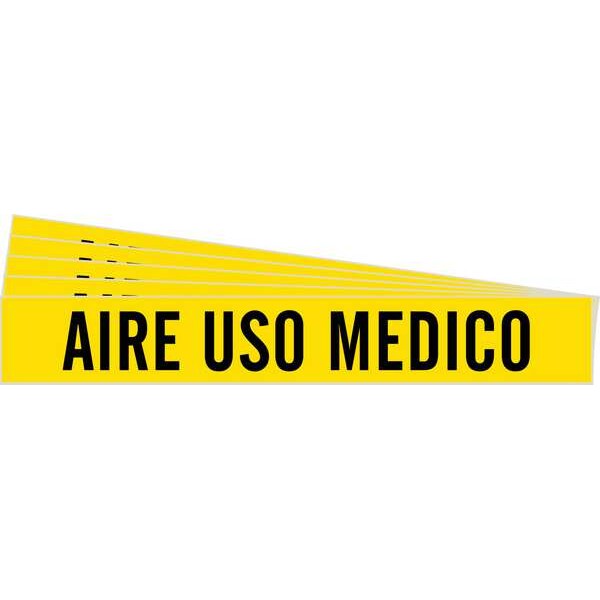 Brady Pipe Marker, Black, Aire Uso Medico, PK5, 83514-PK - 83514-PK