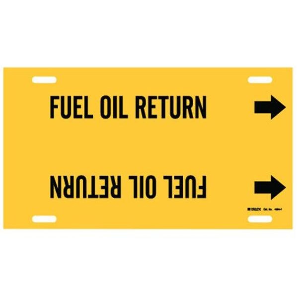 Brady Pipe Markr, Fuel Oil Return, Y, 6to7-7/8 In - 4064-F