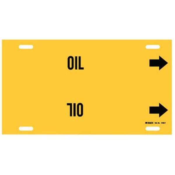 Brady Pipe Marker, Oil, Yellow, 6 to 7-7/8 In - 4103-F
