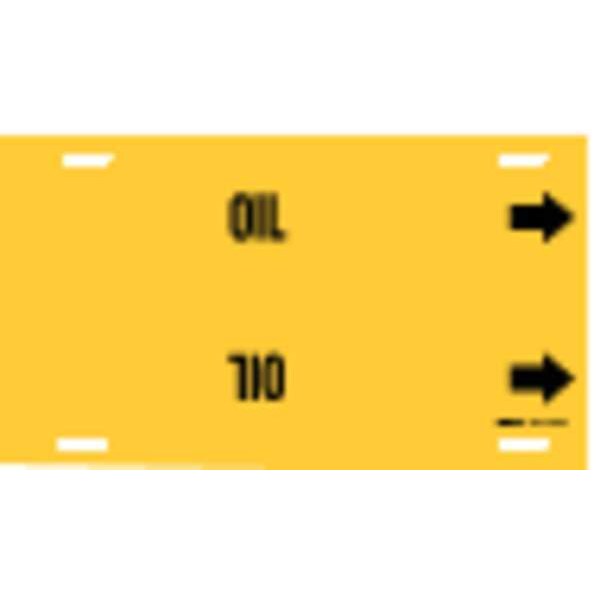 Brady Pipe Marker, Oil, Yellow, 6 to 7-7/8 In - 4103-F
